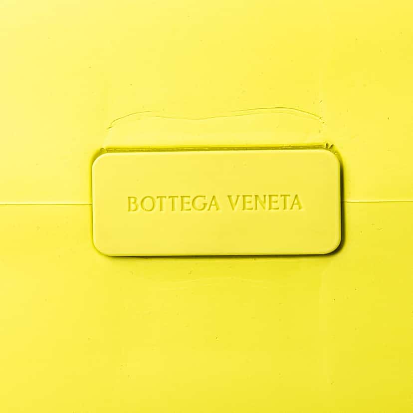 Bottega Veneta Medium Matte Rubber Arco Tote Yellow Polyester Good condition - Box View