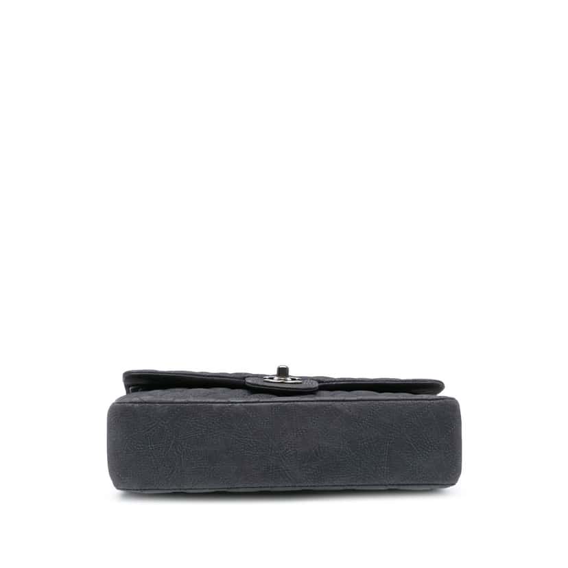 Chanel Medium Classic Nubuck Double Flap Grey Leather Good condition - Inside View
