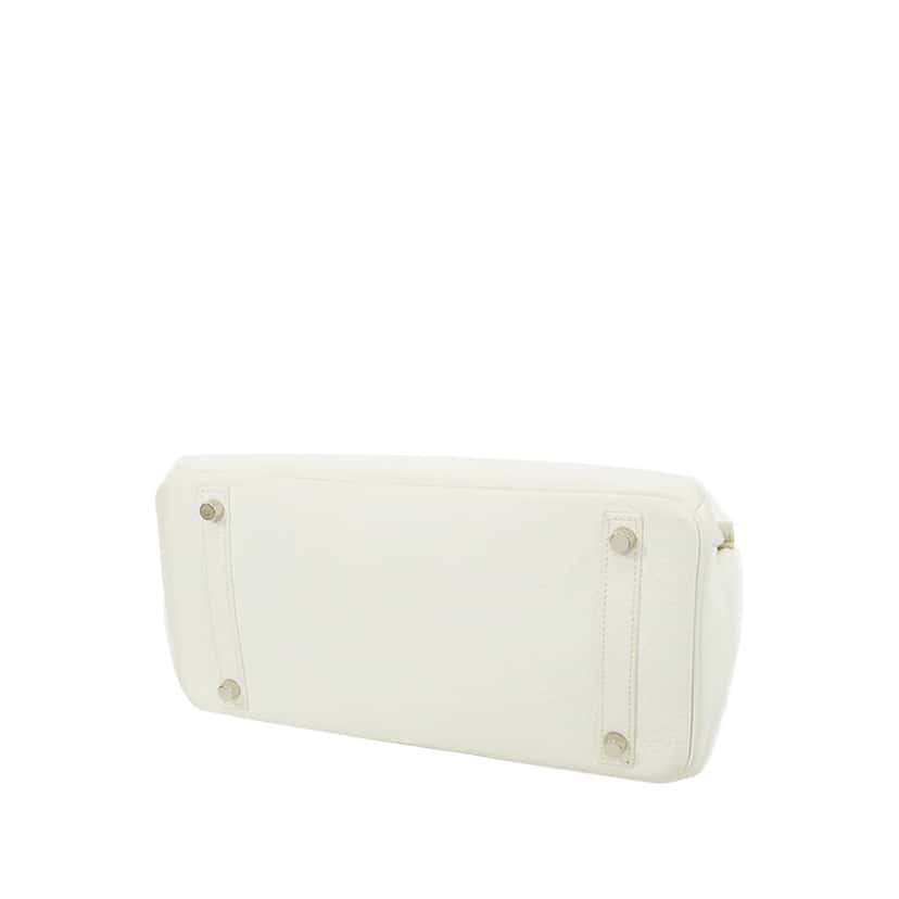 Hermès Clemence Birkin 30 White Leather Good condition - Inside View