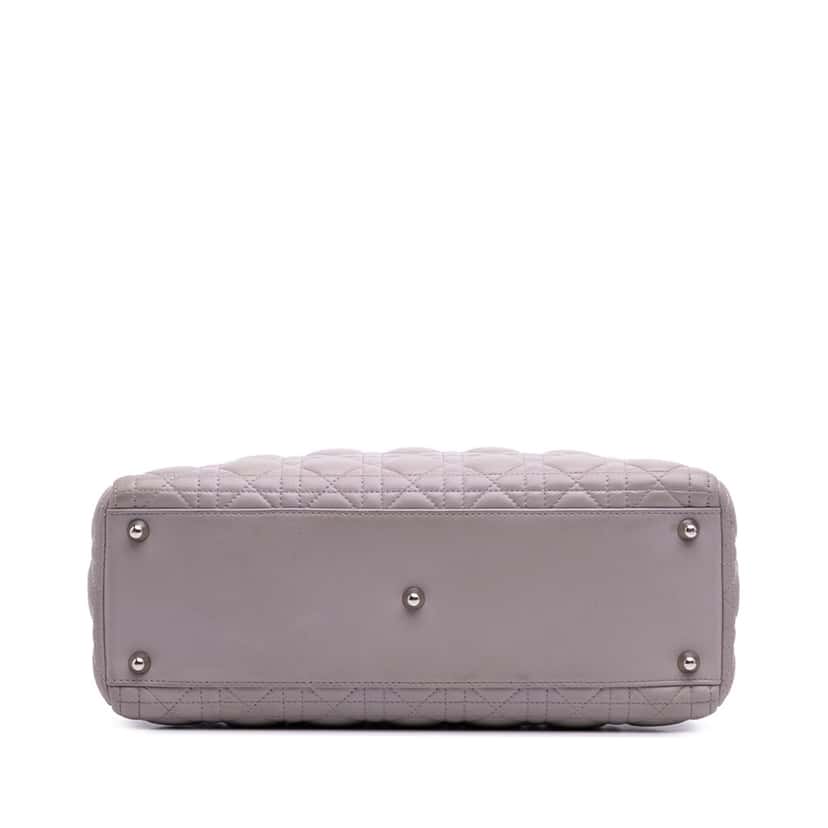 Dior Large Lambskin Cannage Lady Dior Purple Leather Good condition - Inside View