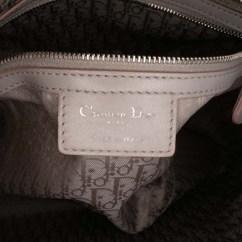 Dior Large Lambskin Cannage Lady Dior Purple Leather Good condition - Box View