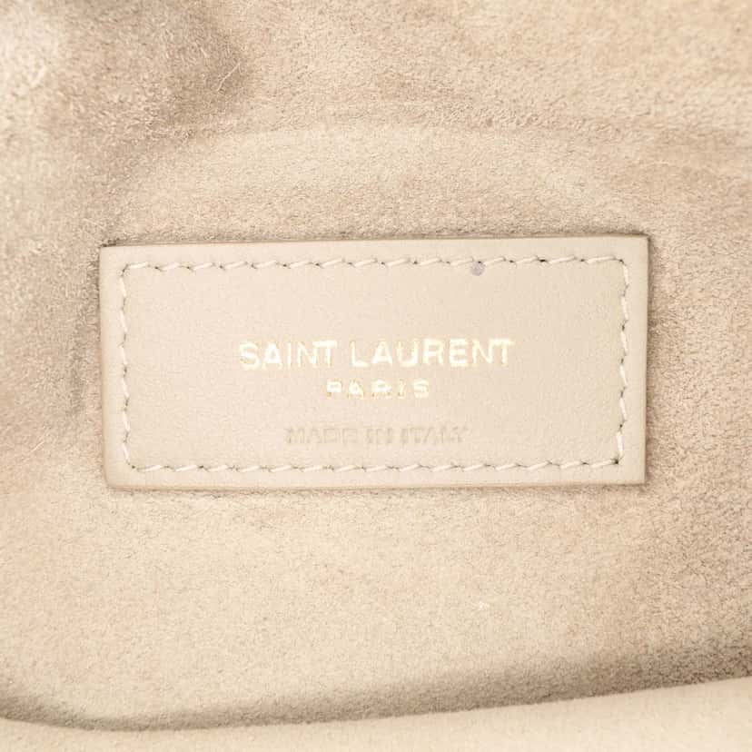 Saint Laurent Medium Shearling Monogram Kate Reversible Shoulder Bag Grey Good condition - Box View
