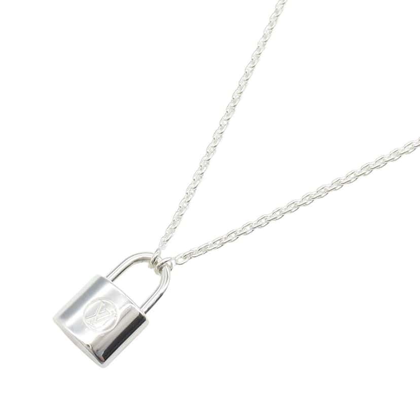 Louis Vuitton Sterling Silver Lockit Pendant Necklace Silver Silver Good condition - Front View