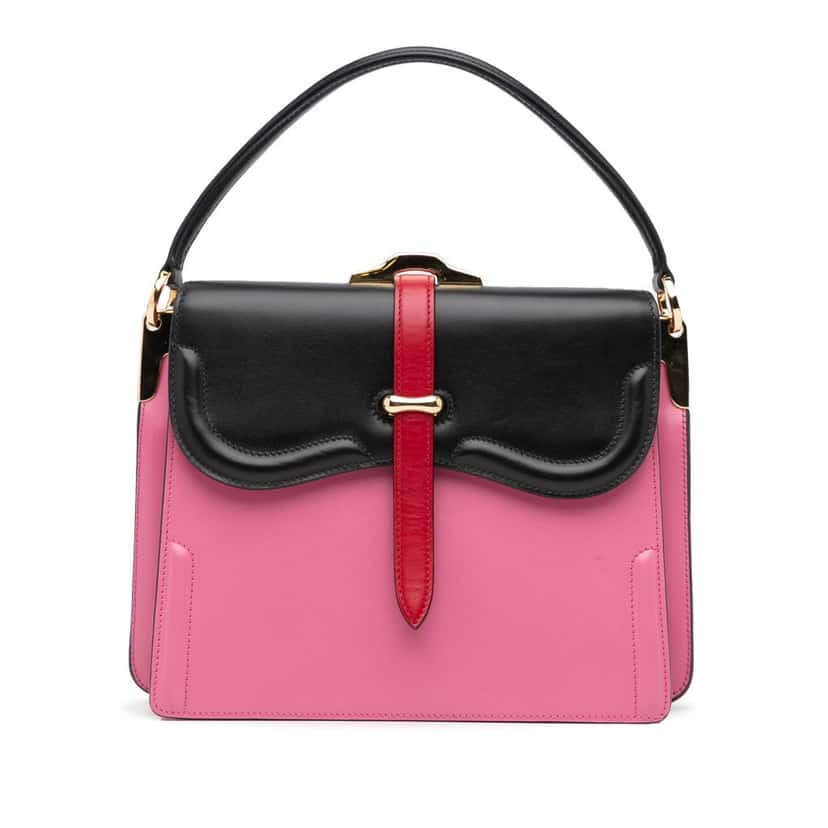 Prada Belle Satchel Pink Leather Very good condition - Front View
