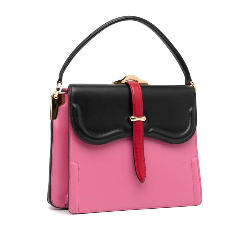 Prada Belle Satchel Pink Leather Very good condition - Back View