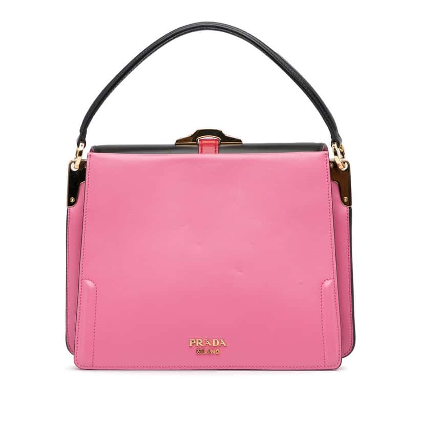 Prada Belle Satchel Pink Leather Very good condition - Model View