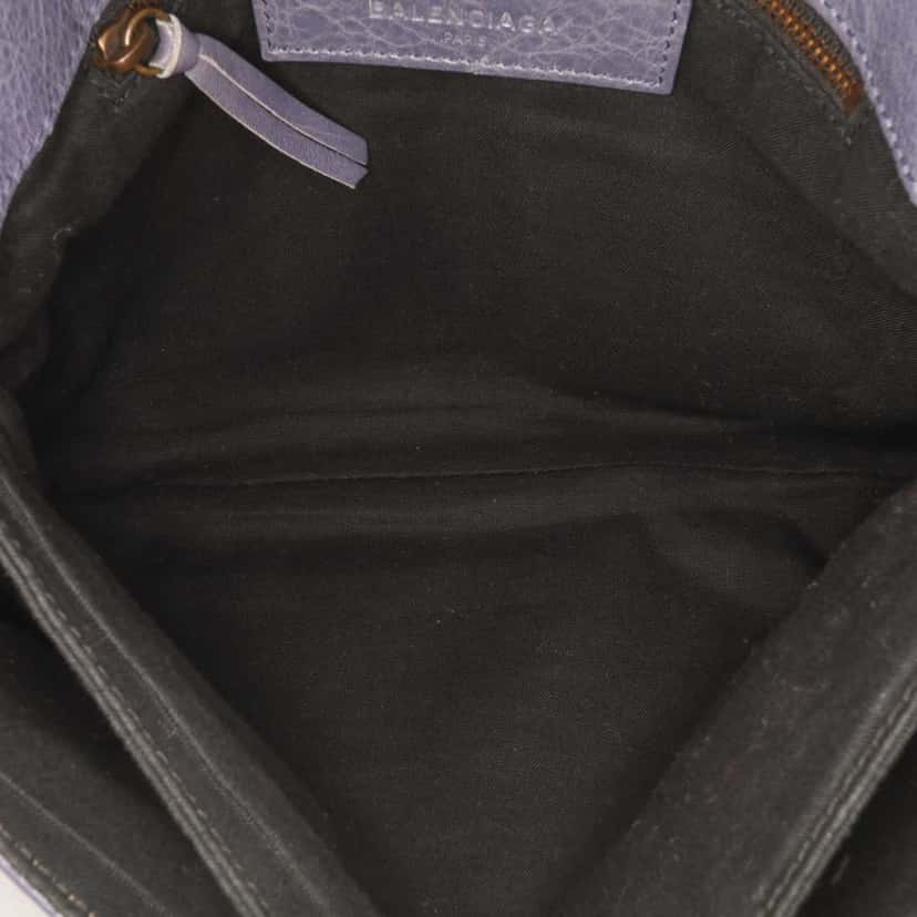 Balenciaga Lambskin Motocross Classic City Clutch Purple Leather Good condition - Box View