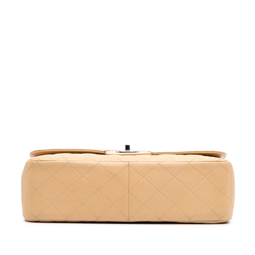 Chanel Jumbo Classic Caviar Double Flap Brown Leather Good condition - Inside View