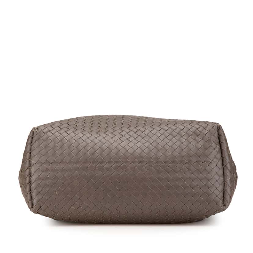 Bottega Veneta Nappa Intrecciato Belt Strap Tote Brown Leather Good condition - Inside View