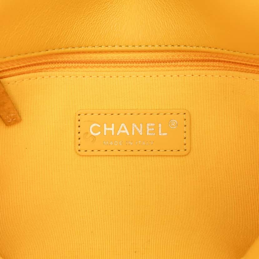 Chanel Small Quilted Lambskin Candy Chain Flap Yellow Leather Good condition - Box View