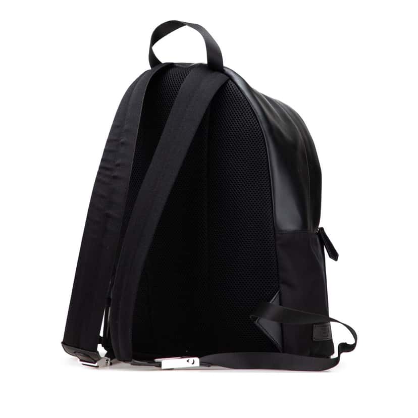 Fendi Nylon and Leather Bug Eyes Monster Backpack Black Good condition - Back View