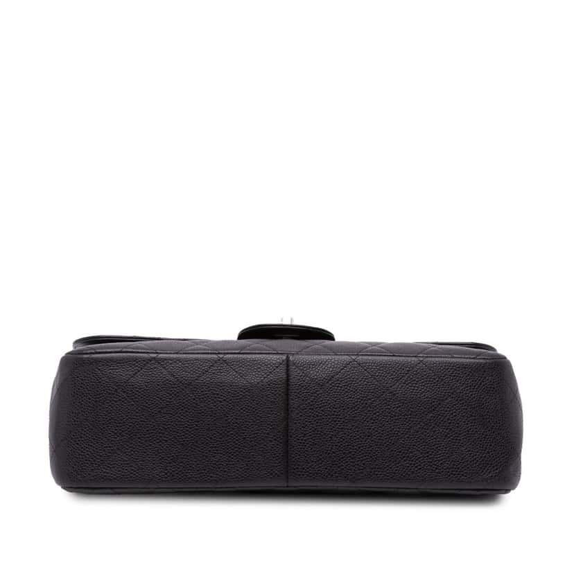 Chanel Jumbo Classic Caviar Double Flap Black Leather Good condition - Inside View