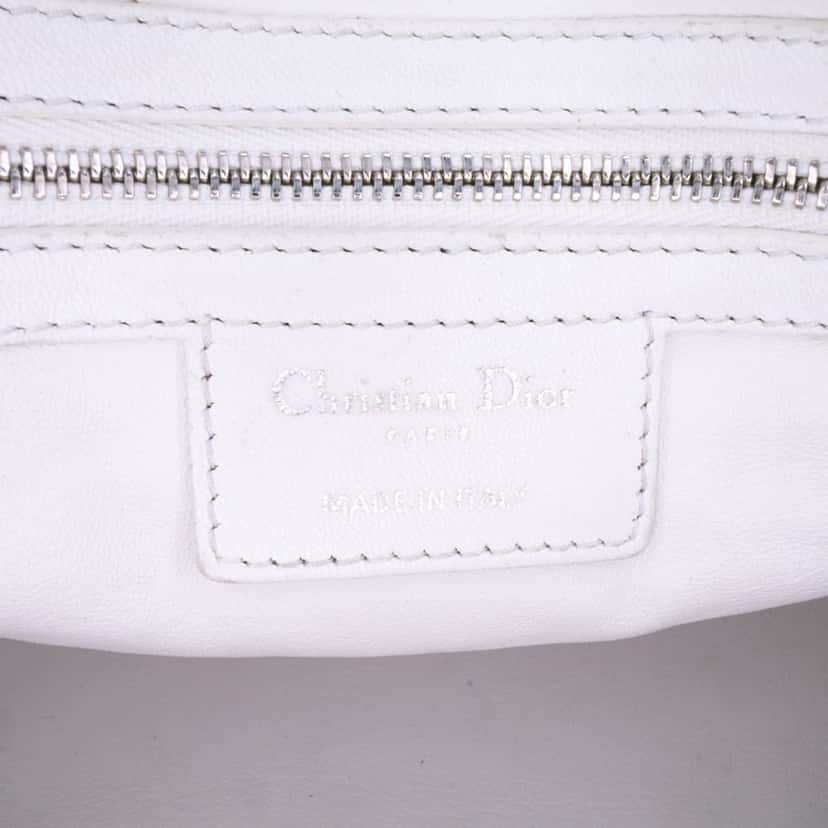 Dior Medium Tweed Cannage Lady Dior White Tweed Good condition - Box View