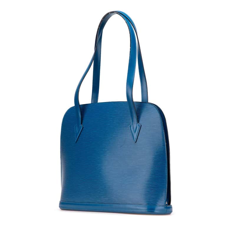 Louis Vuitton Epi Lussac Blue Leather Good condition - Back View