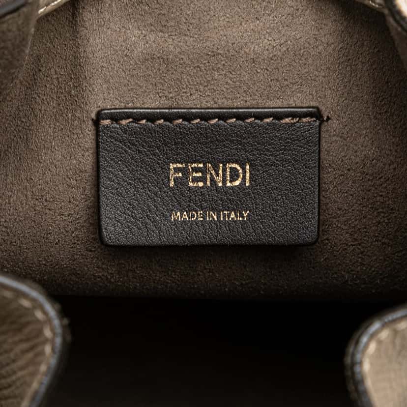 Fendi Mini Leather Mon Tresor Bucket Bag Brown Leather Good condition - Box View
