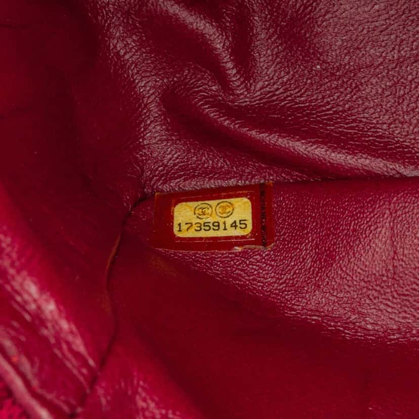 Chanel 2.55 Reissue Mini Quilted Jersey Double Flap Red Cotton Good condition - Box View
