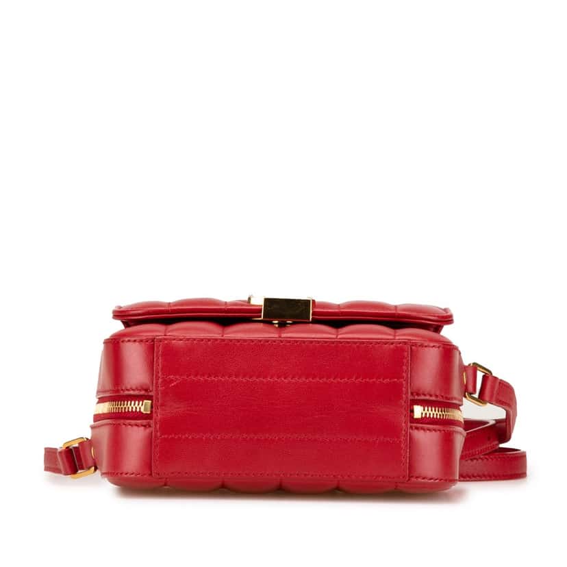 Saint Laurent Toy Lambskin Vicky Crossbody Red Leather Good condition - Inside View