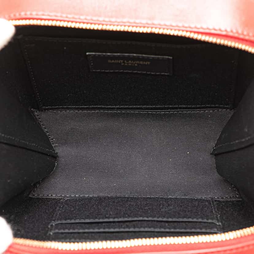 Saint Laurent Toy Lambskin Vicky Crossbody Red Leather Good condition - Model View