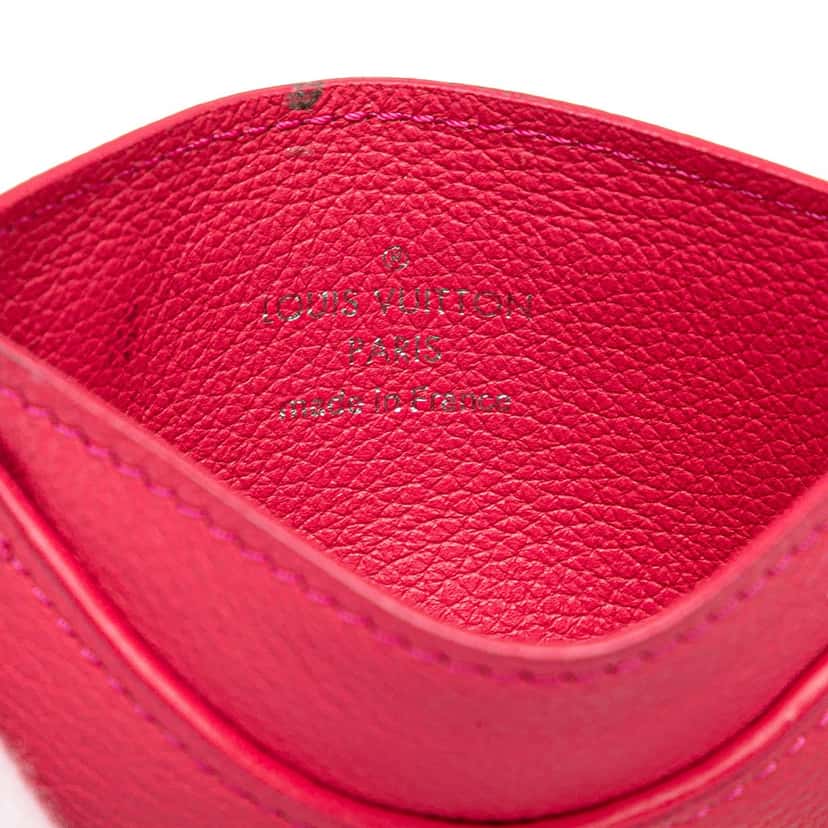 Louis Vuitton LockMe Card Holder Pink Leather Good condition - Box View