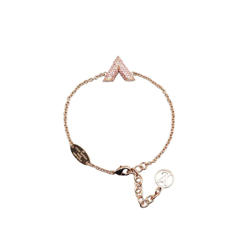 Louis Vuitton Rose Gold Crystal Essential V Supple Bracelet Pink Rose Gold Good condition - Inside View