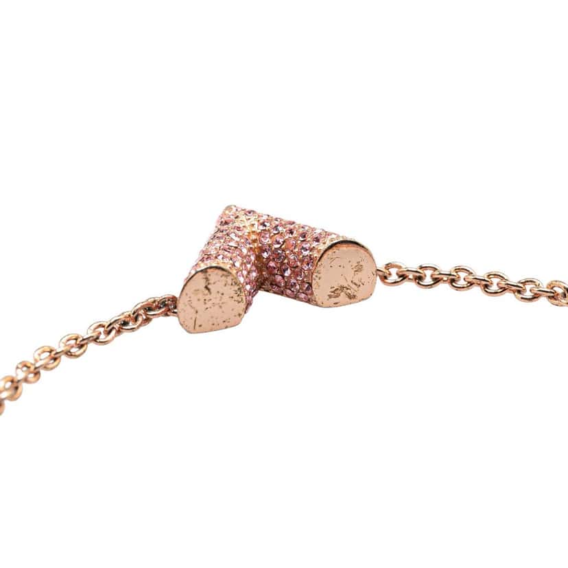 Louis Vuitton Rose Gold Crystal Essential V Supple Bracelet Pink Rose Gold Good condition - Box View