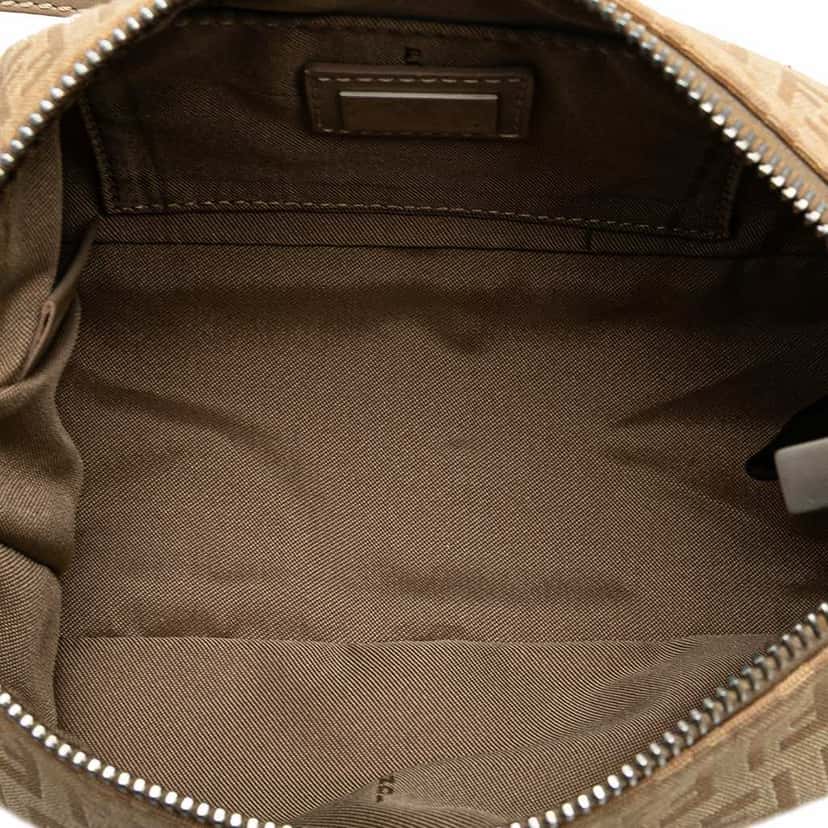 Fendi Zucchino Canvas Pochette Brown Canvas Fair condition - Model View
