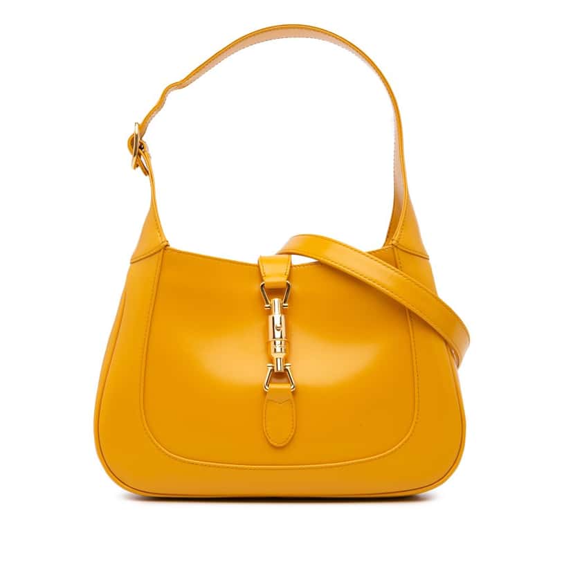 Gucci Small Calfskin Jackie 1961 Crossbody Yellow Leather Good condition - Front View