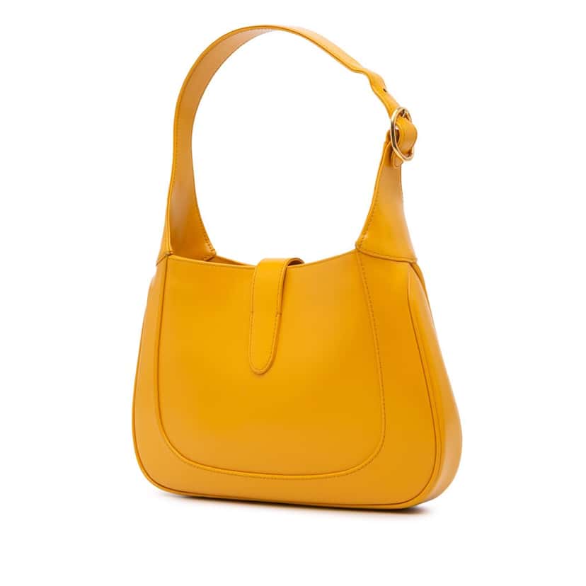 Gucci Small Calfskin Jackie 1961 Crossbody Yellow Leather Good condition - Back View