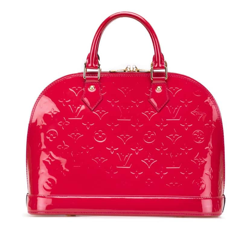 Louis Vuitton Monogram Vernis Alma PM Pink Leather Good condition - Front View