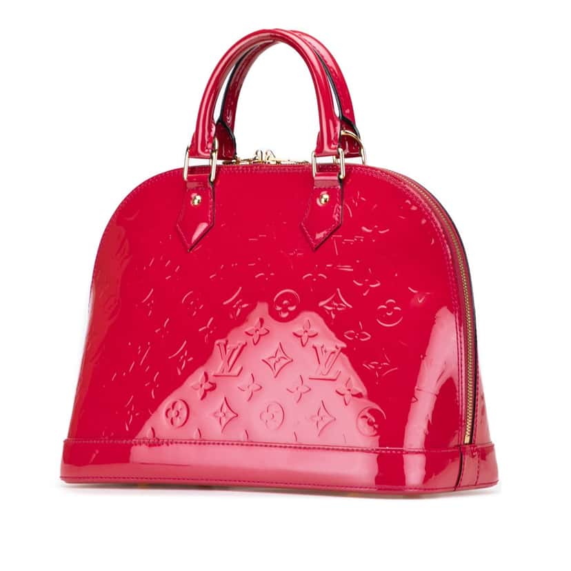 Louis Vuitton Monogram Vernis Alma PM Pink Leather Good condition - Back View