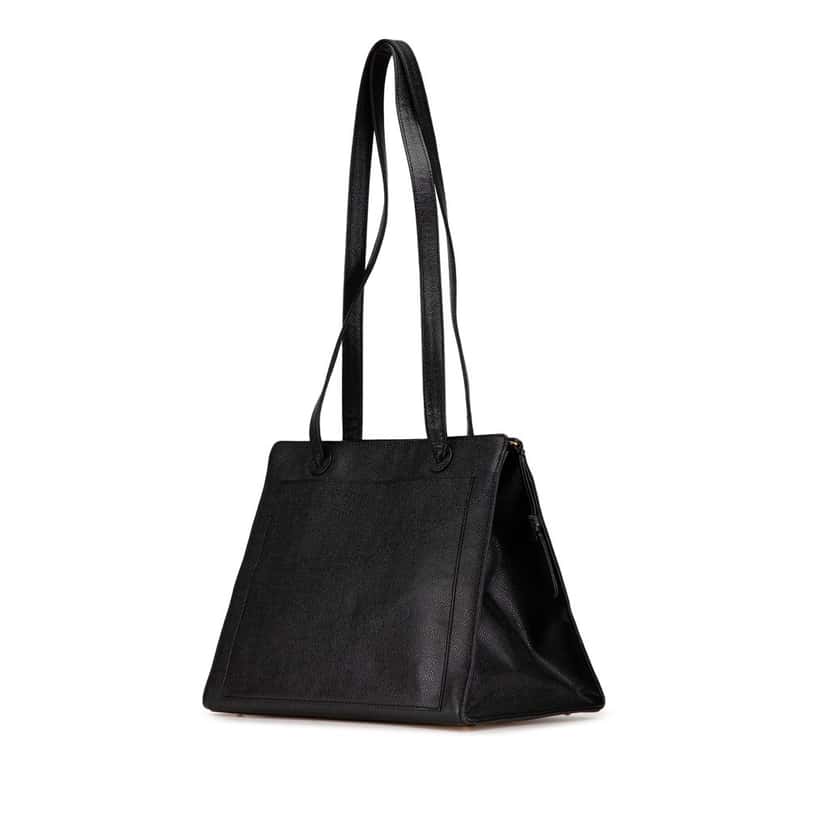 Chanel CC Caviar Leather Tote Black Leather Good condition - Back View