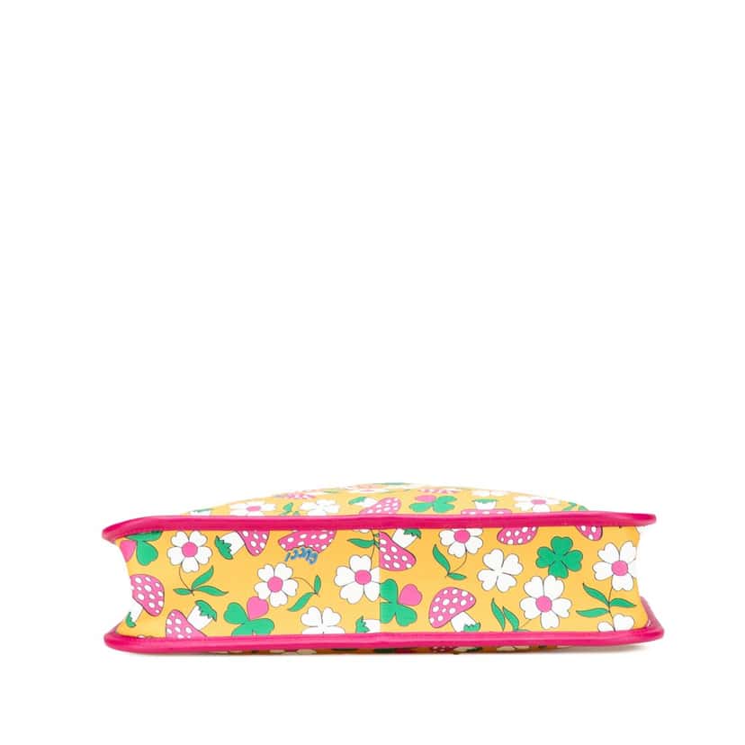 Gucci Childrens Canvas Flower and Mushroom Tote Yellow Canvas Good condition - Inside View