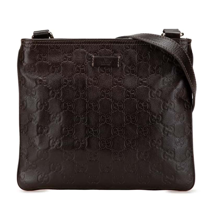 Gucci Guccissima Crossbody Brown Leather Good condition - Front View