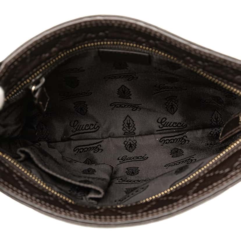 Gucci Guccissima Crossbody Brown Leather Good condition - Model View