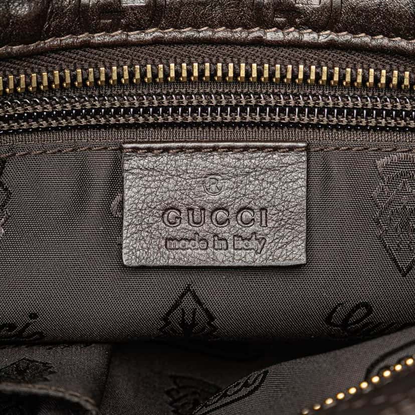 Gucci Guccissima Crossbody Brown Leather Good condition - Box View