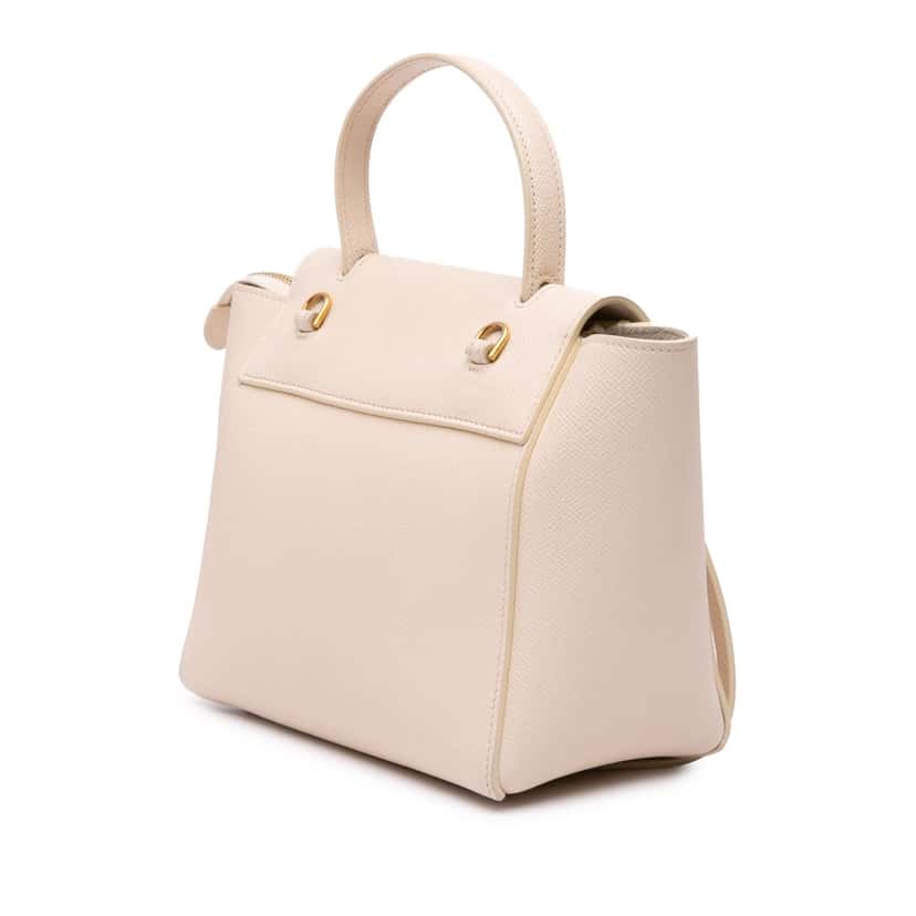 Celine Pico Grained Calfskin Belt Bag Brown Leather Good condition - Back View