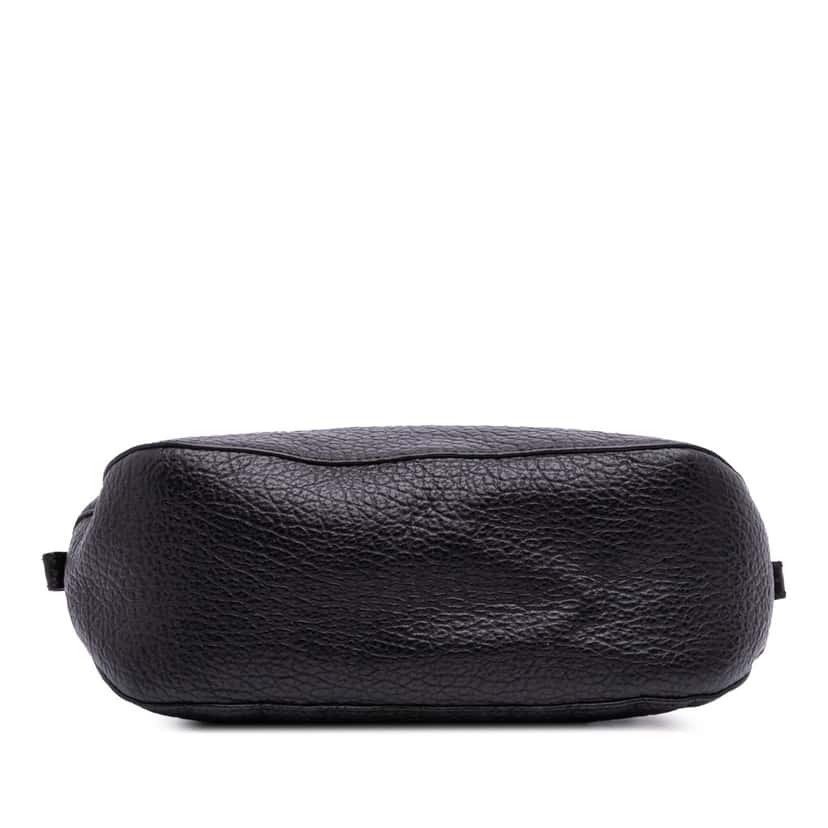 Burberry Small Grained Calfskin Heritage Orchard Bowling Bag Black Leather Good condition - Inside View