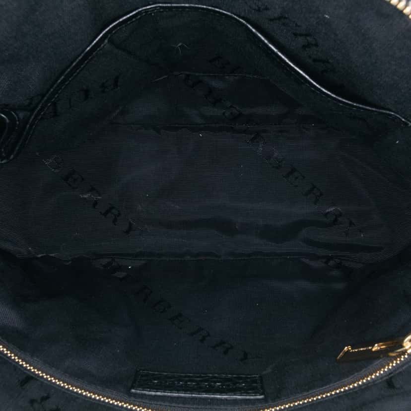Burberry Small Grained Calfskin Heritage Orchard Bowling Bag Black Leather Good condition - Model View