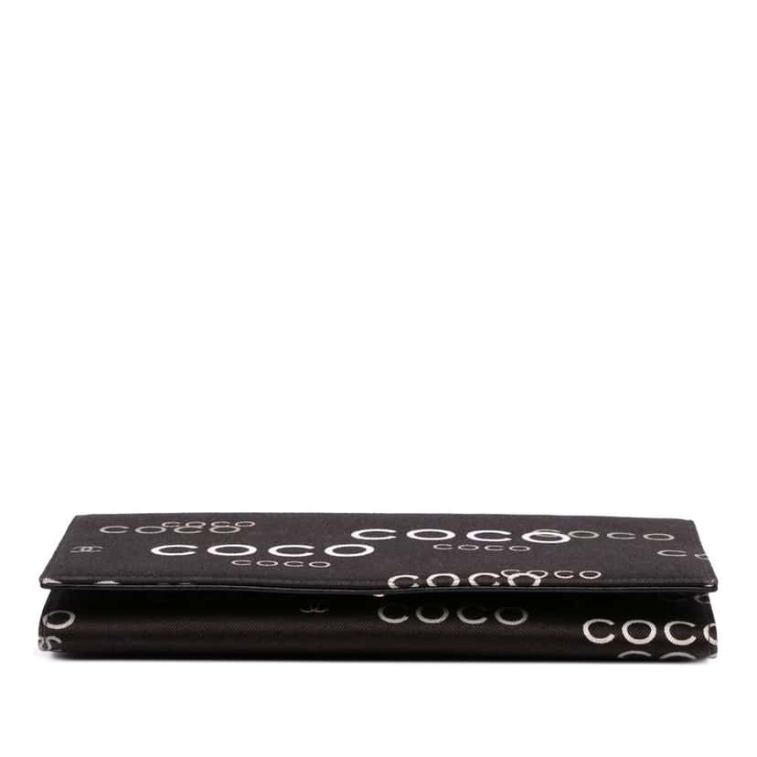 Chanel Denim Coco Flap Wallet Black Denim Good condition - Inside View