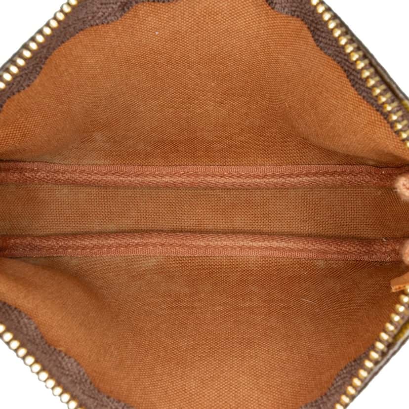 Louis Vuitton Monogram Mini Pochette Accessoires Brown Canvas Fair condition - Model View