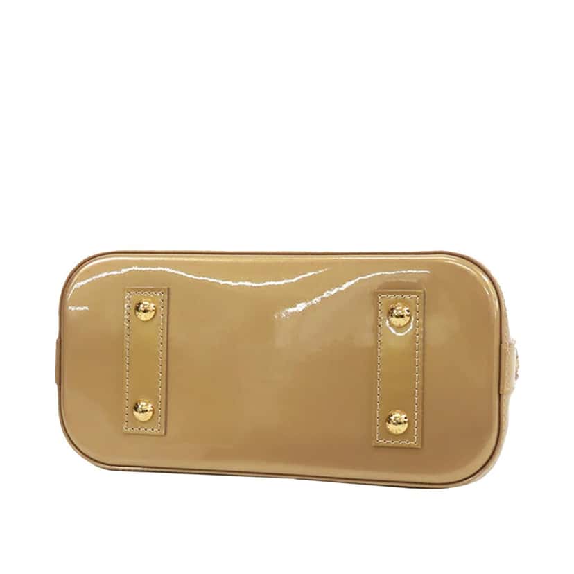 Louis Vuitton Monogram Vernis Alma BB Gold Leather Good condition - Inside View