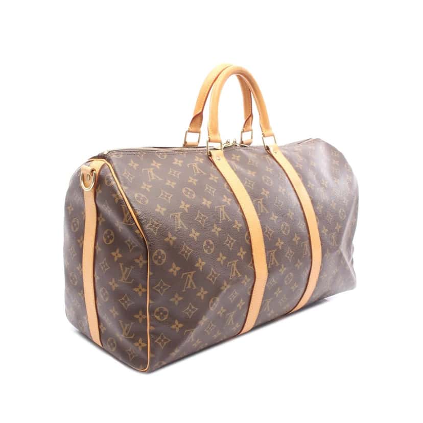 Louis Vuitton Monogram Keepall Bandouliere 50 Brown Canvas Good condition - Back View