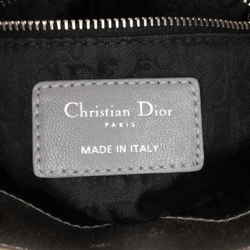 Dior Mini Satin Cannage Lady Dior Grey Satin Good condition - Box View