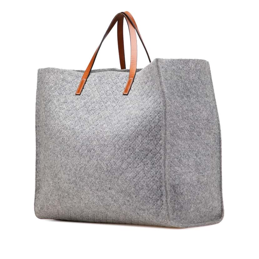 Gucci Diamante Wool Tote Grey Wool Good condition - Back View