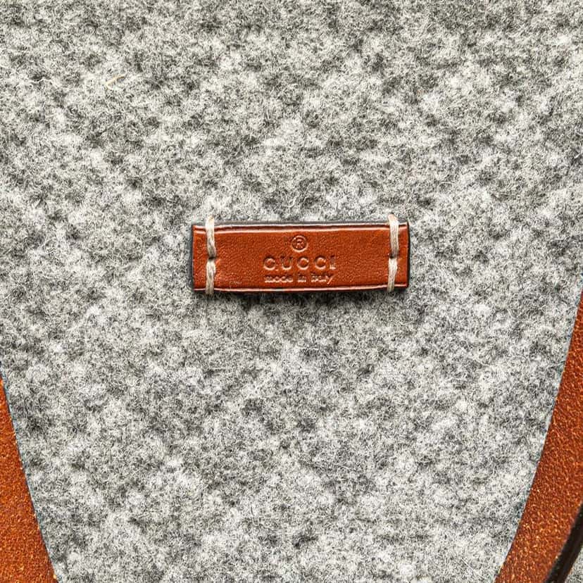 Gucci Diamante Wool Tote Grey Wool Good condition - Box View