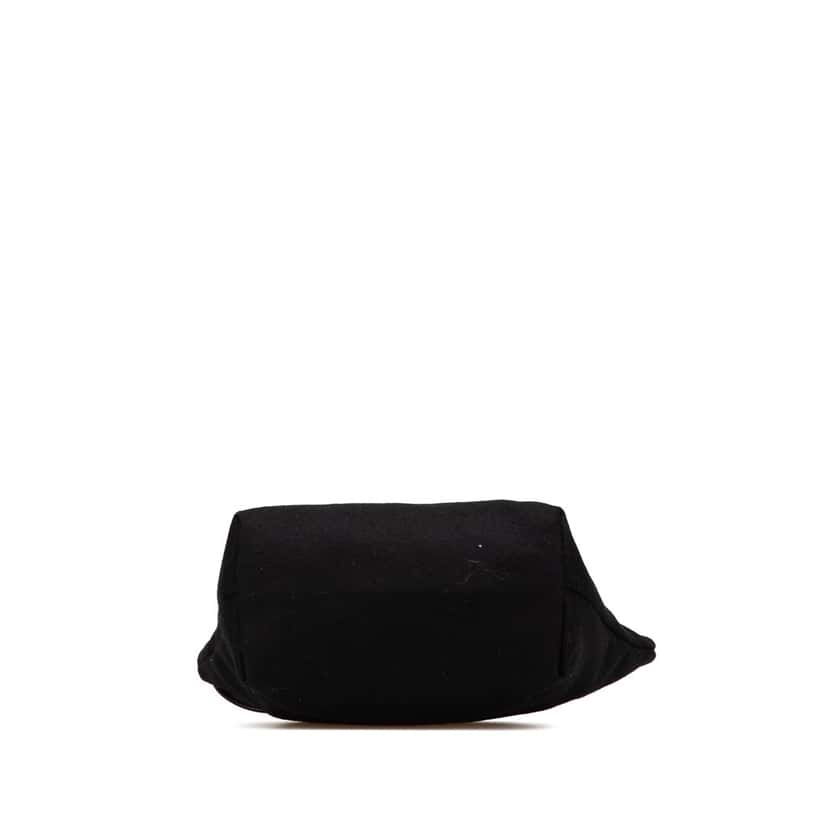 Saint Laurent Wool Embroidered Rive Gauche Pouch Black Wool Good condition - Inside View