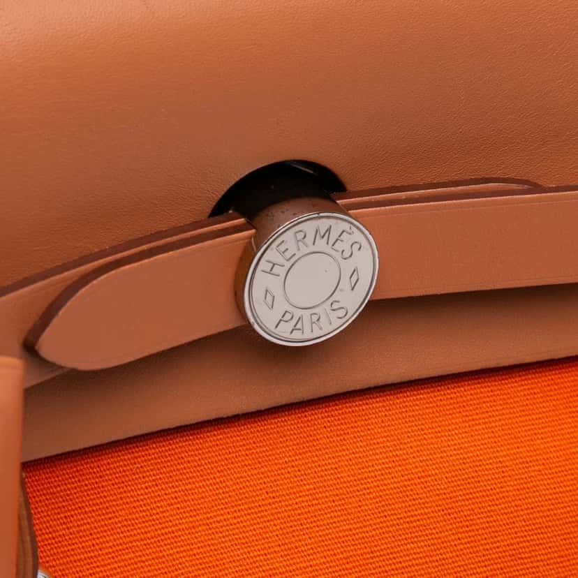 Hermès Toile Herbag Zip 31 Orange Canvas Good condition - Box View