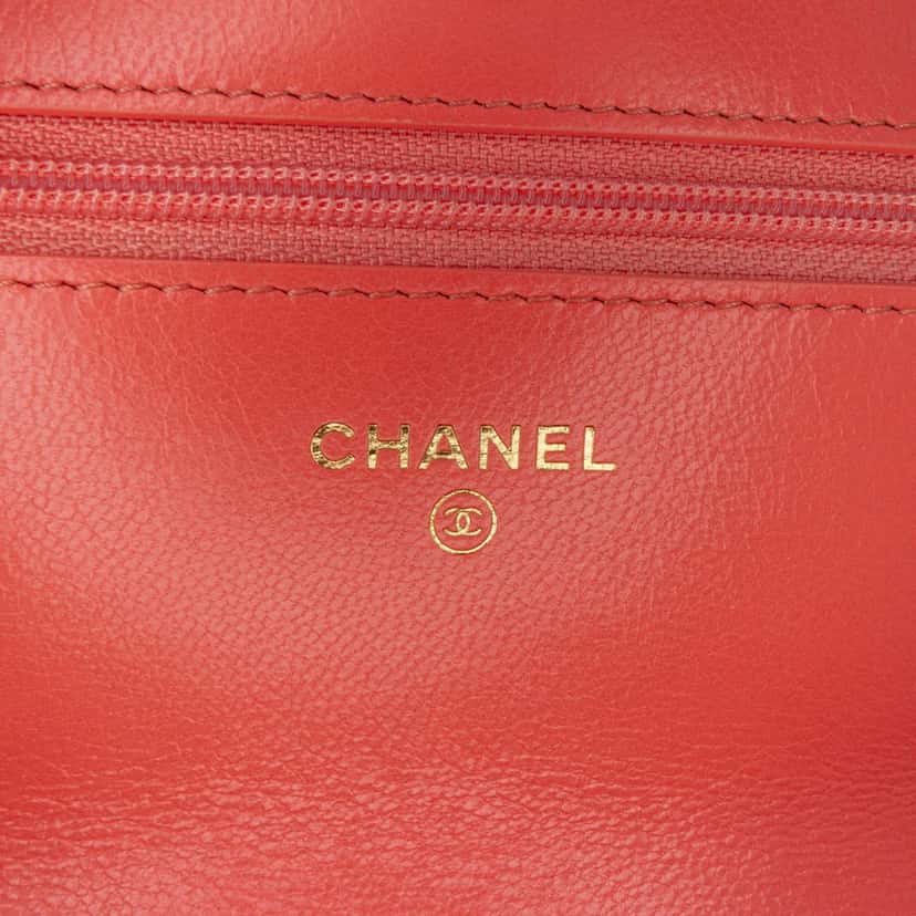 Chanel Quilted Lambskin 19 Wallet on Chain Pink Leather Good condition - Box View