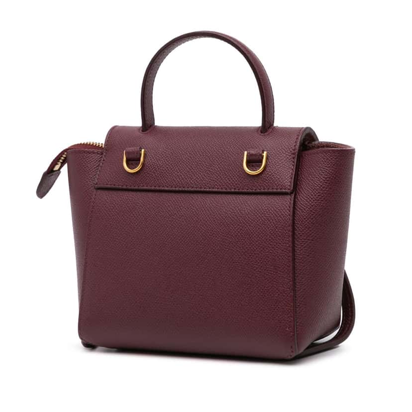 Celine Pico Grained Calfskin Belt Bag Red Leather Good condition - Back View