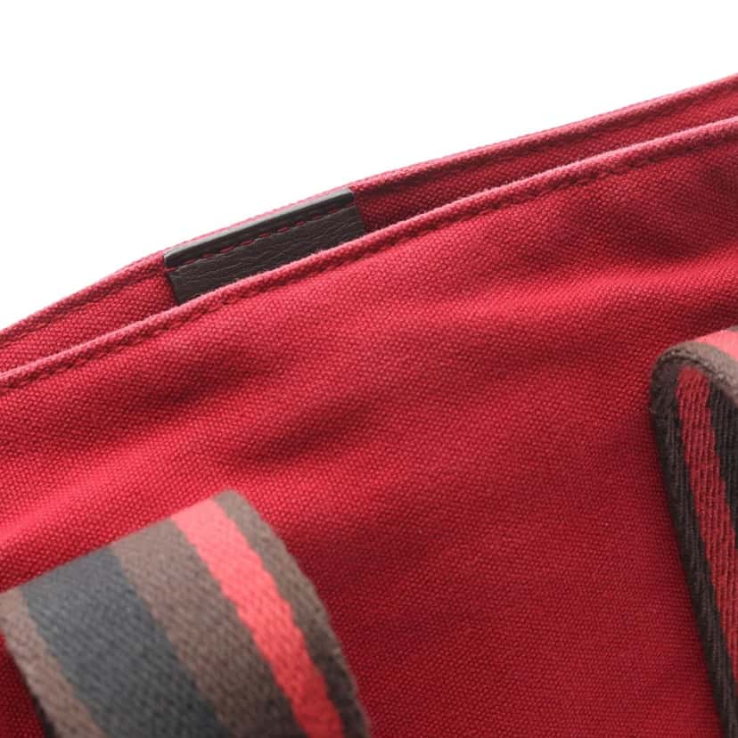 Hermès Canvas Sac Troca Horizontal PM Red Canvas Good condition - Box View